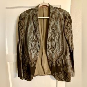 ETRO runway blazer. EU size 50 USA size 40 summer jacket, cotton silk blend.